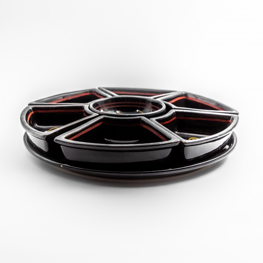 Service à apéritif Tatoué noir