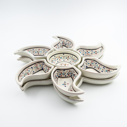 Service à apéritif Etoile Marrakech Blanc