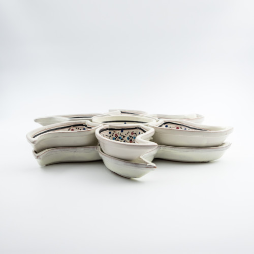 Service à apéritif Etoile Marrakech Blanc