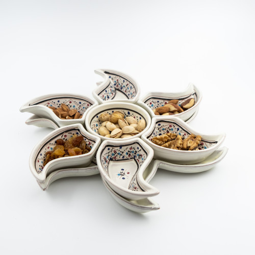 Service à apéritif Etoile Marrakech Blanc