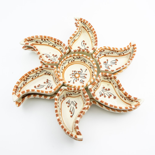 Service à apéritif étoile Tatoué Beige