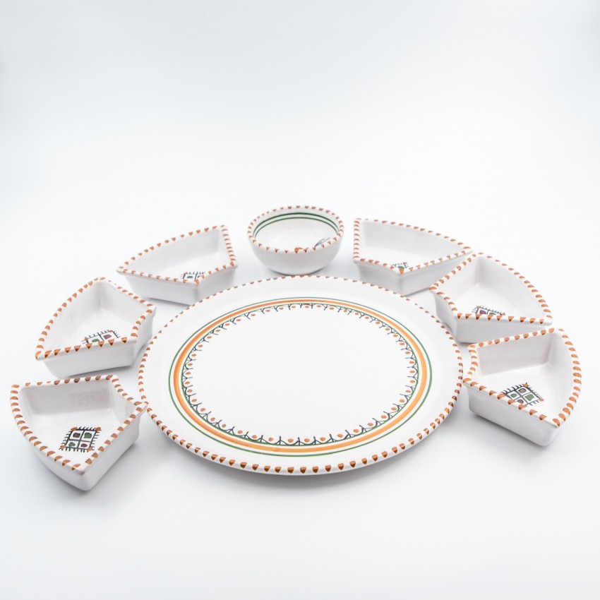 Service à apéritif Rond Sahel Beige