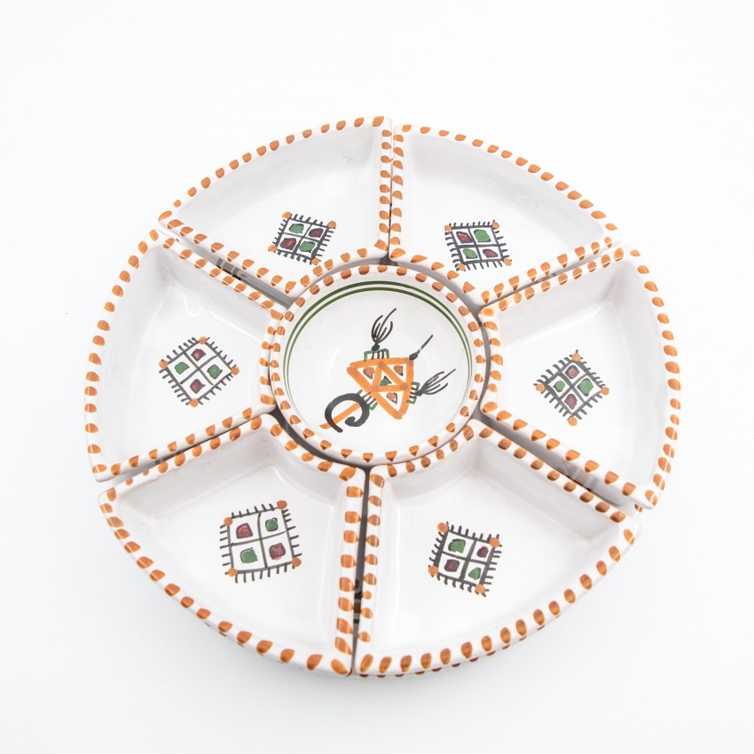 Service à apéritif Rond Sahel Beige