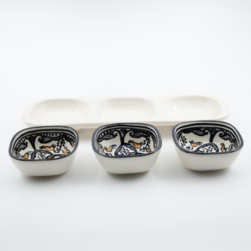 Service apéro tri-bols Marocain Noir