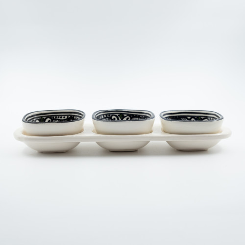 Service apéro tri-bols Marocain Noir