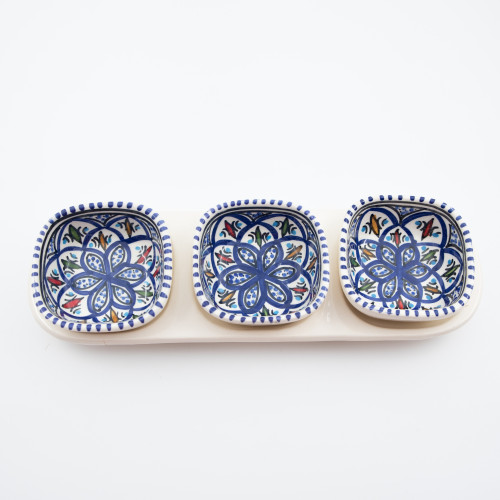 Service apéro tri-bols Bakir Bleu