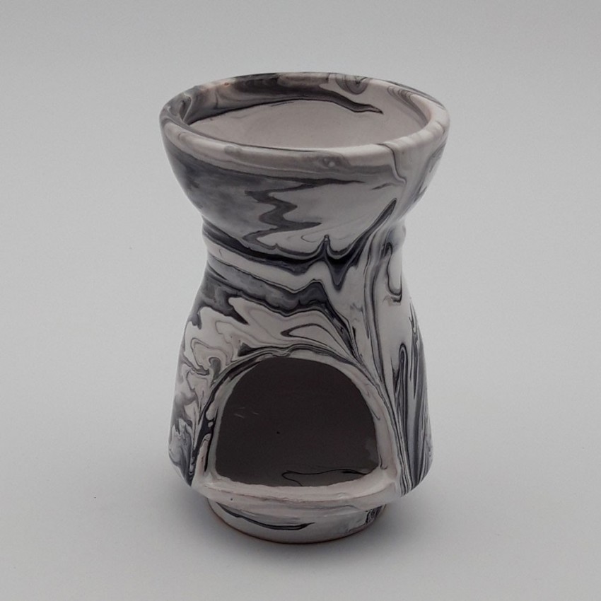 Brûle parfum Marbré noir et blanc - Petit Modèle