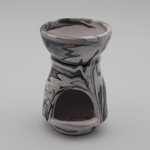 Brûle parfum Marbré noir et blanc - Petit Modèle