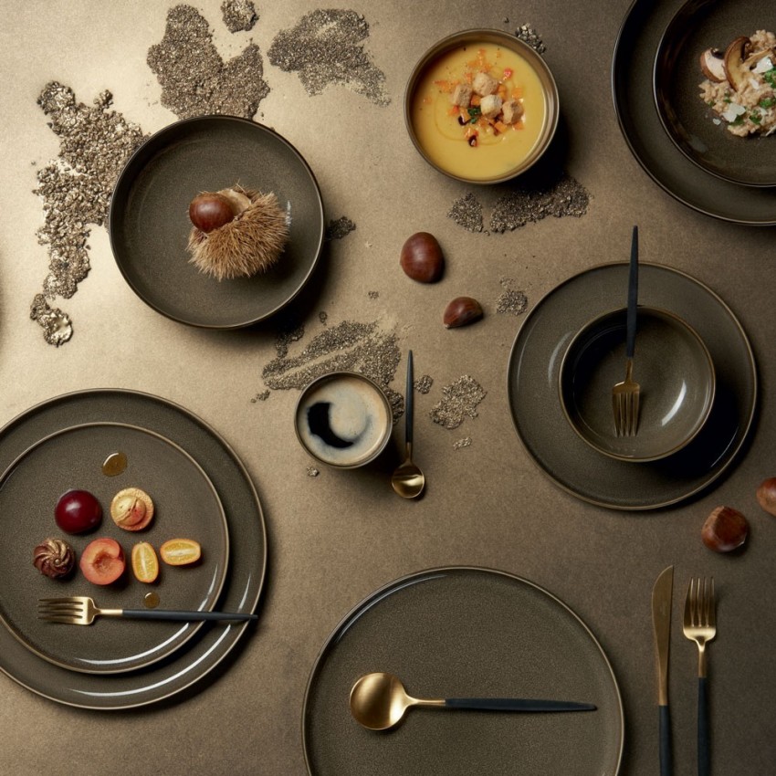 Assiette à entrée ou à dessert - D 21cm Verte - Kolibri Chestnut