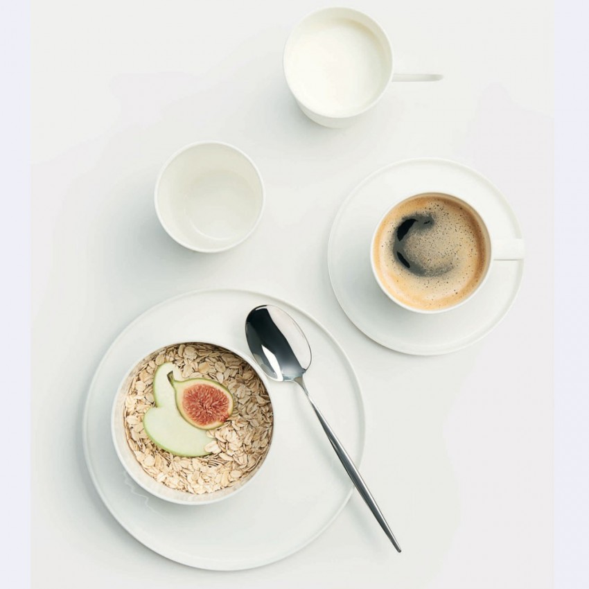 Assiette plate porcelaine blanche - L 27 cm - Oco