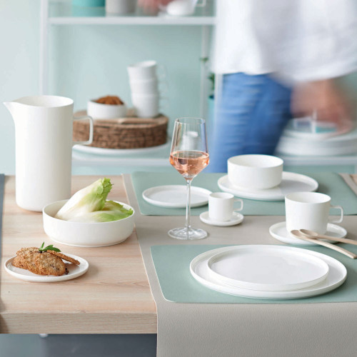 Assiette plate porcelaine blanche - L 27 cm - Oco