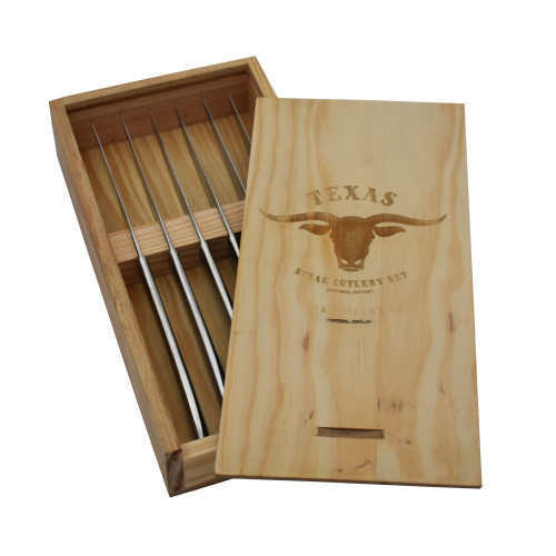 Set de 6 couteaux à viande en inox Texas
