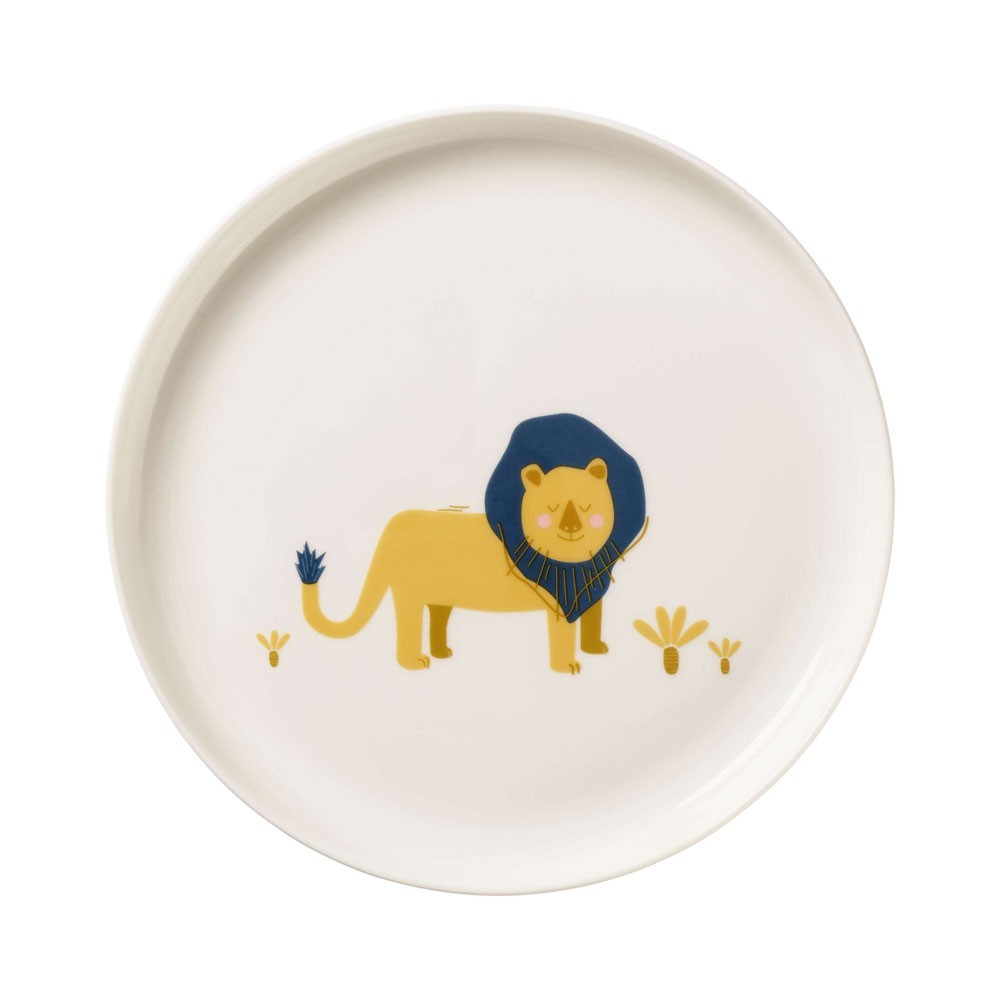 Assiette plate Afrique lion vaisselle enfant : : Cuisine