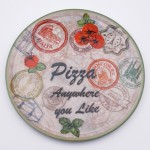 Assiettes à pizza Charme Vert - D 31 cm - Napoli x 6