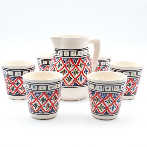 Service à boisson 6 personnes Bakir Rouge