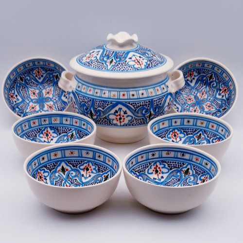 Service à soupe Marocain Turquoise - 8 pers 2