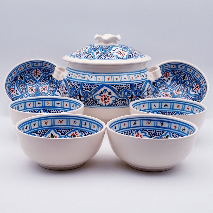 Service à soupe Marocain Turquoise - 12 pers