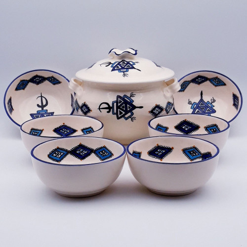 Service à soupe Sahel Bleu - 12 pers