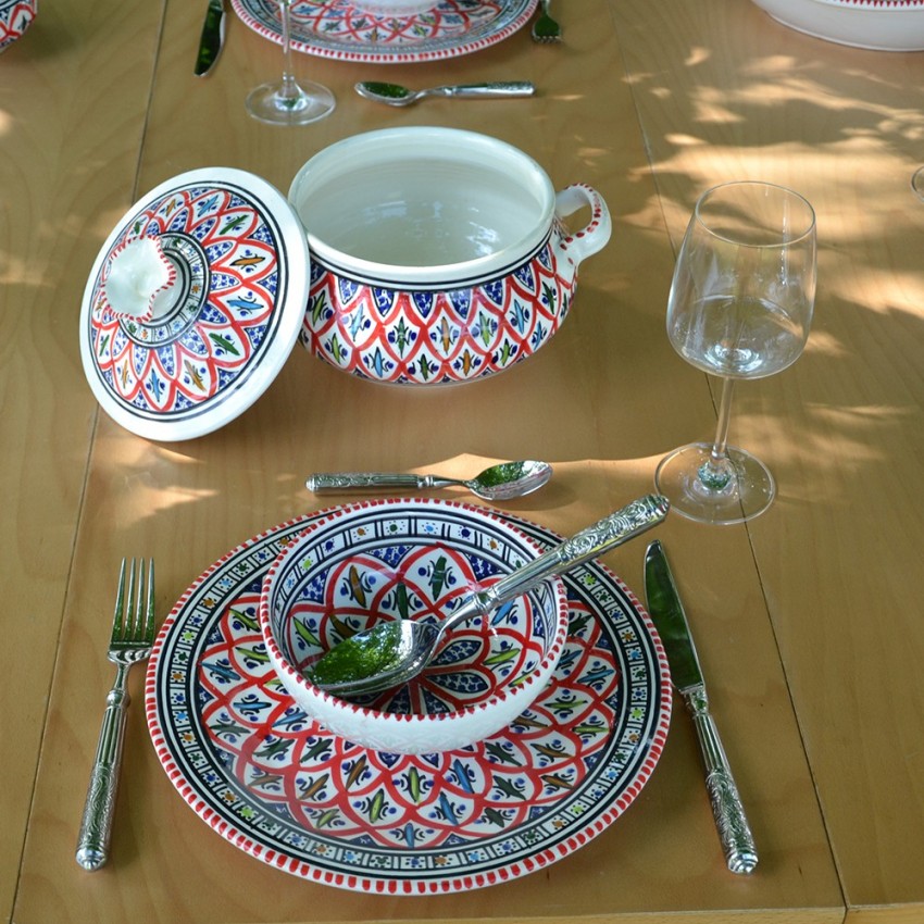 Service à soupe Bakir rouge - 12 pers