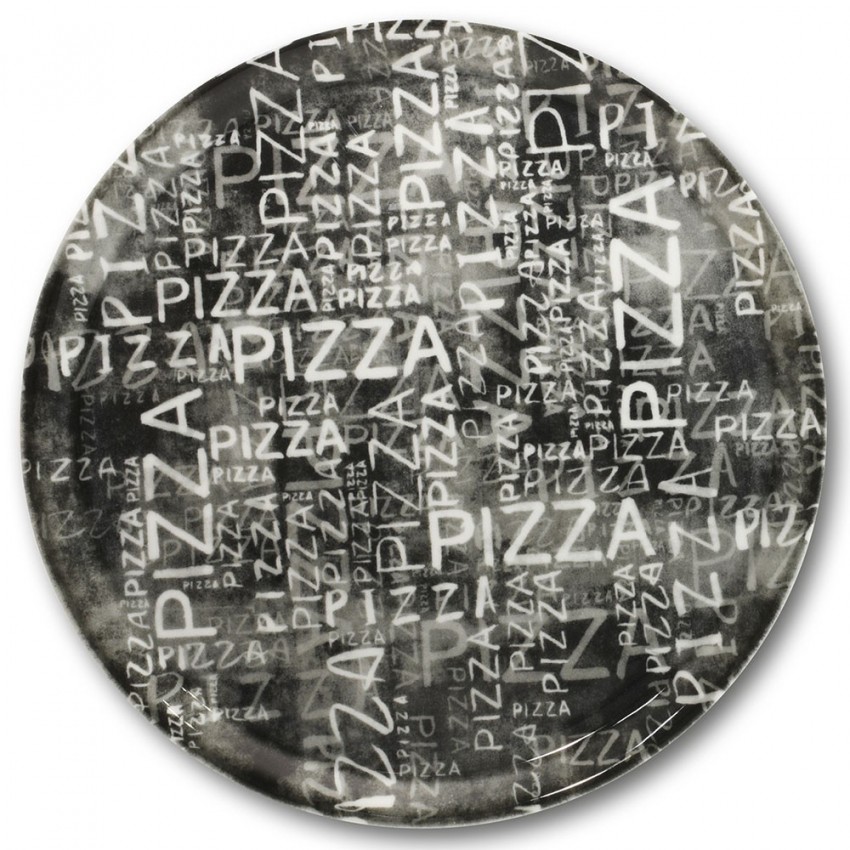 Lot De 4 Assiettes à Pizza En Porcelaine Premier Housewares - 23x23 Cm - Design Motifs Pizza (Margarita, Pepperoni...) - Lave-vaisselle & Micro-ondes