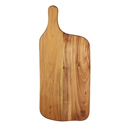 Planche à découper avec poignée en bois de Teck 43*19*1.5 cm 2