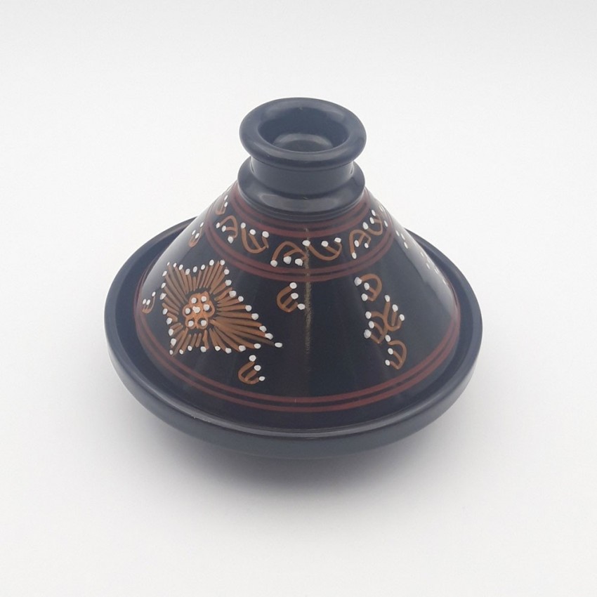 Petit tajine Tatoué Noir - D 17 cm