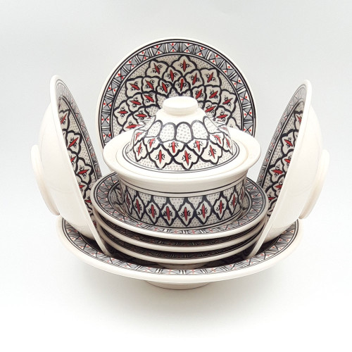 Service à couscous assiettes Tebsis Ranim - 6 pers