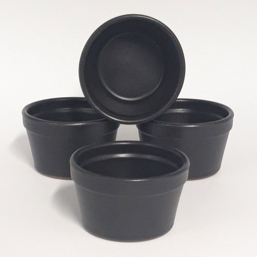 Ramequin à soufflé Diamètre 9.5 cm couleur Noir - Lot de 4 2