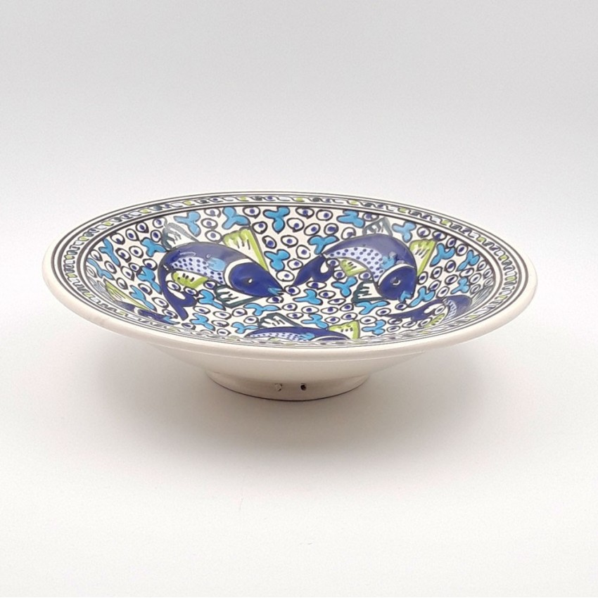 Plat Tebsi Poissons Bleus - D 33 cm