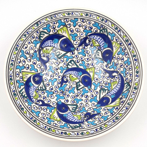 Plat Tebsi Poissons Bleus - D 37 cm