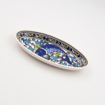 Petit plat ovale Poissons Bleus - L 20 cm