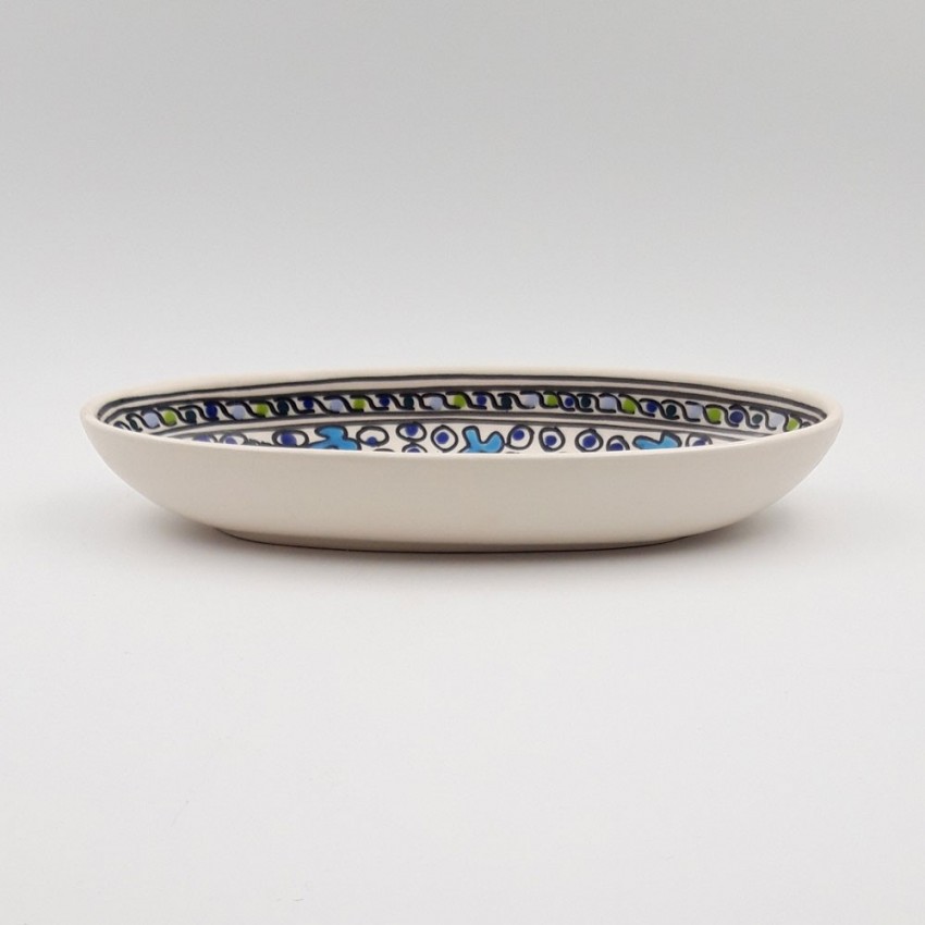 Plat ovale Poissons Bleus - L 30 cm