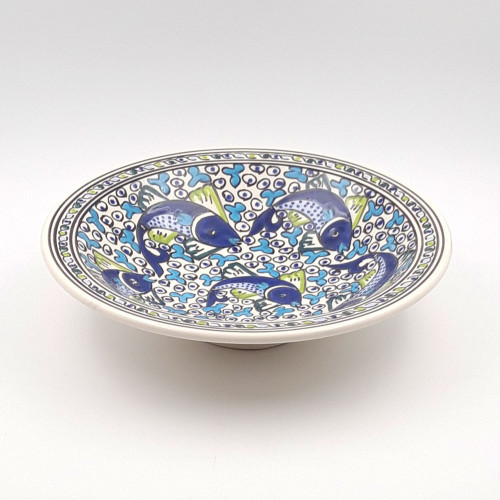 Service à couscous assiettes Tebsi Poissons Bleus - 12 pers