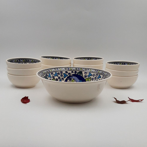 Service à salade de fruits Poissons Bleus - 12 pers