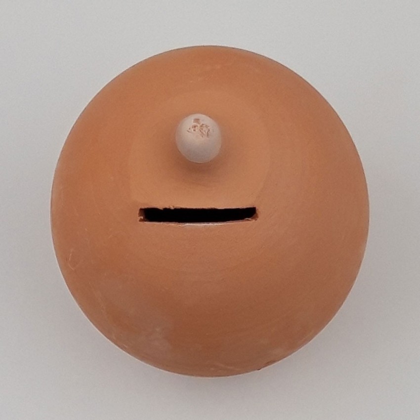 Tirelire à casser Sandra en argile naturelle