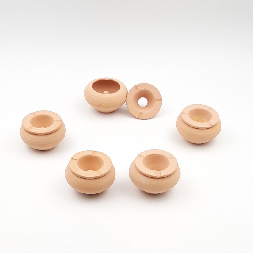Lot de 5 Cendriers en terre cuite - Mini modèle