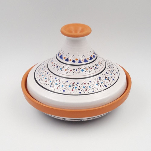 Tajine individuel évasé Marrakech Blanc - D 22 cm