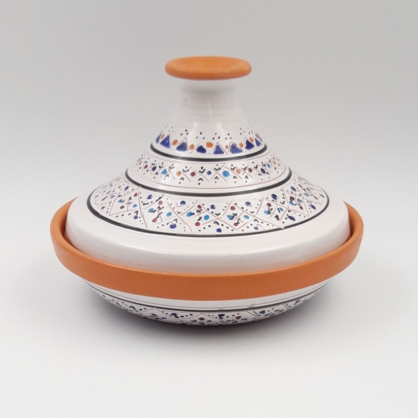 Tajine individuel évasé Marrakech Blanc - D 22 cm