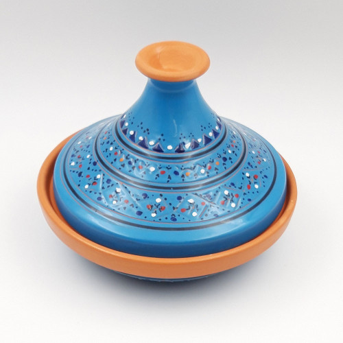 Tajine individuel évasé Marrakech Bleu - D 22 cm
