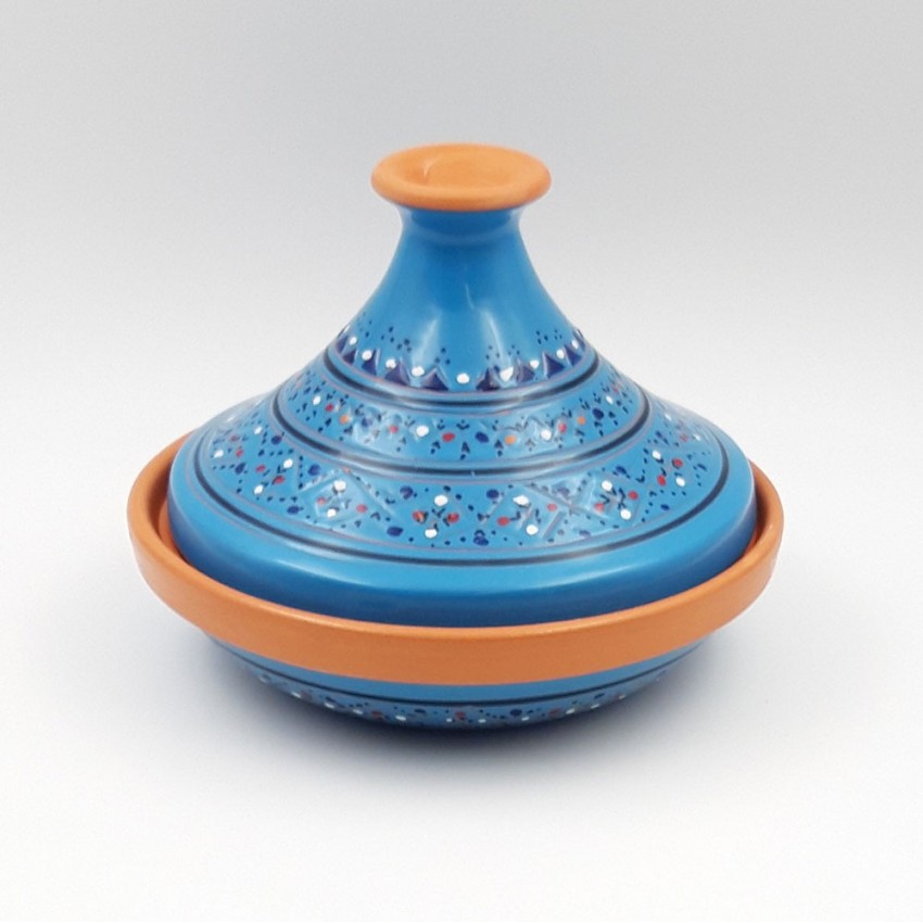 Tajine individuel évasé Marrakech Bleu - D 22 cm