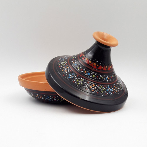 Tajine individuel évasé Marrakech Noir - D 22 cm
