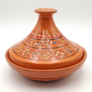 Tajine individuel évasé Marrakech Orange - D 22 cm