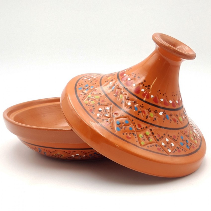 Tajine individuel évasé Marrakech Orange - D 22 cm