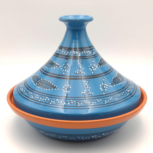 Tajine de cuisson Tatoué Bleu - D 31 cm