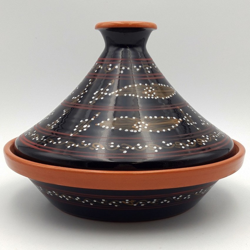 Tajine de cuisson Tatoué Noir - D 27 cm