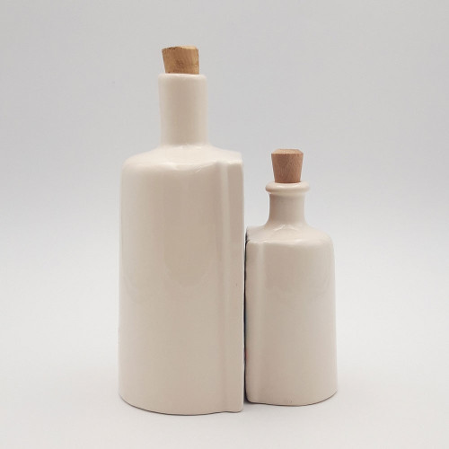 Duo de bouteilles d'huile et vinaigre Amarante