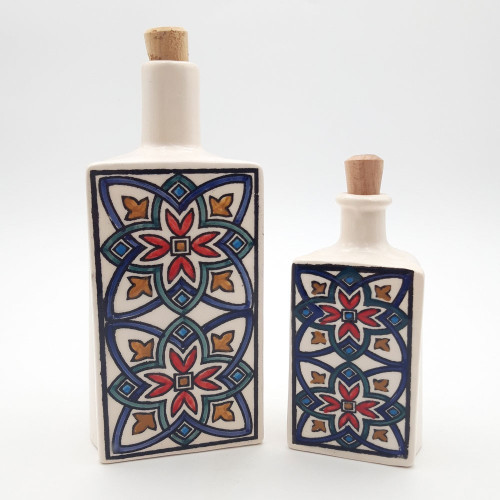 Duo de bouteilles d'huile et vinaigre Crocosmia