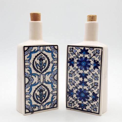 Duo de bouteilles d'huile et vinaigre Althéa et Anémone