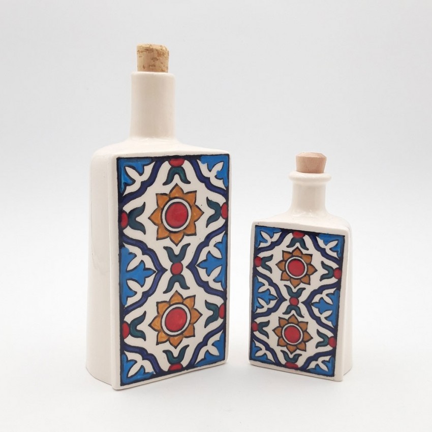 Duo de bouteilles d'huile et vinaigre Muflier