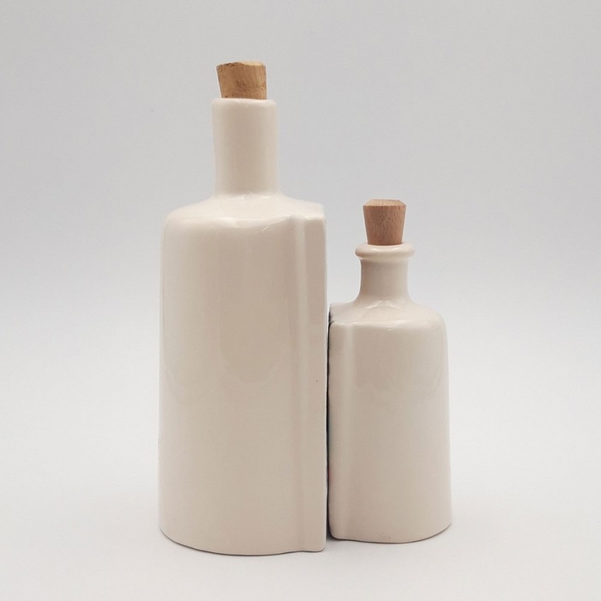 Duo de bouteilles d'huile et vinaigre Poissons